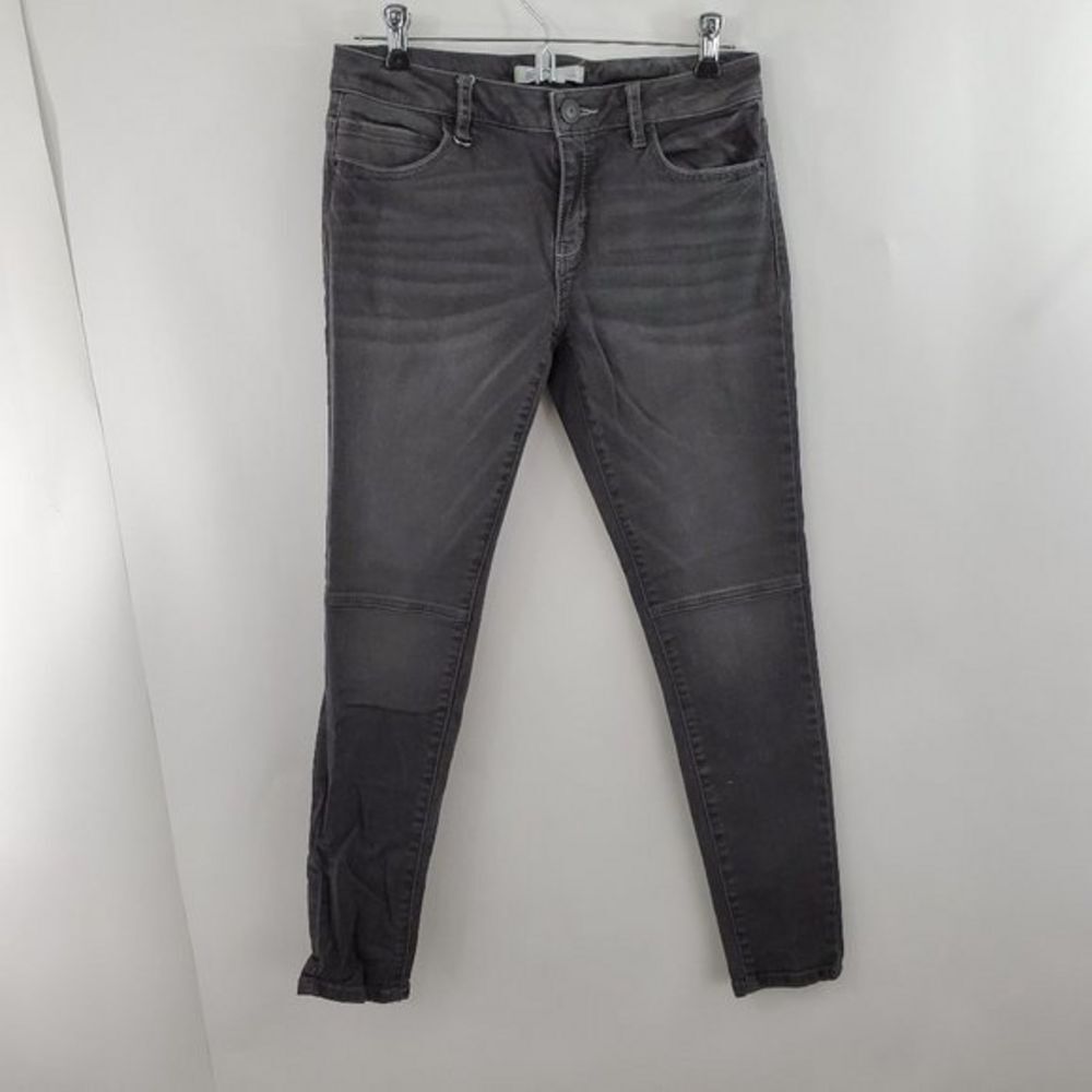 BCBGeneration BCBG Jeans 26 x 27 Jet Fray Moto Skinny Denim Gray Slim